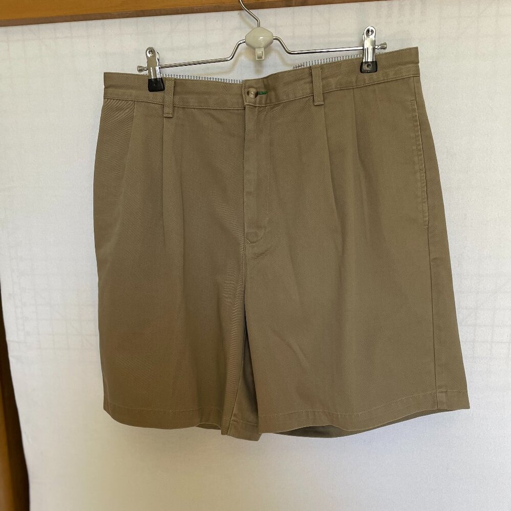 Vintage Tommy Hilfiger Cotton Shorts Men's 36 Khaki Crest Flag Logo VTG 2002